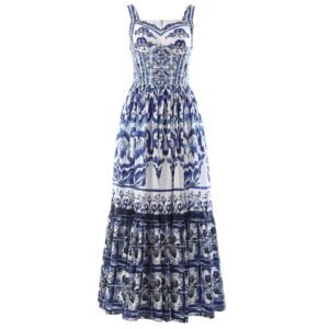 Santorini Print Maxi